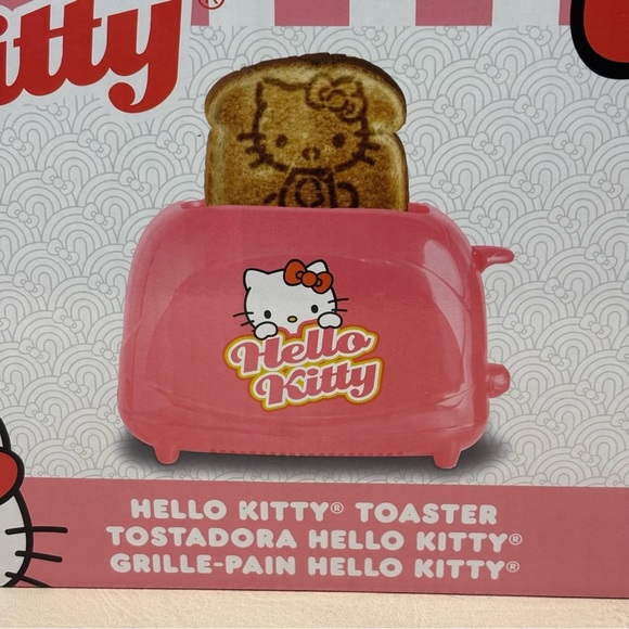 Hello Kitty 2-Slice Toaster, Pink, Toasts Image on Bread, Adjustable Browning - Picture 3 of 6